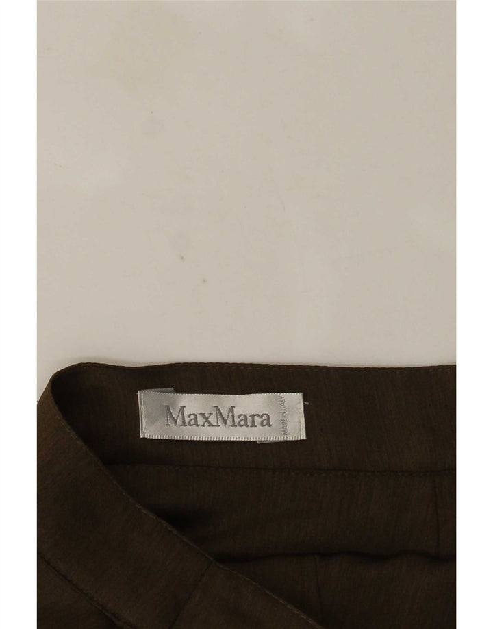 Max Mara Damen Wickelrock mit Falten, W25, XS, Khaki