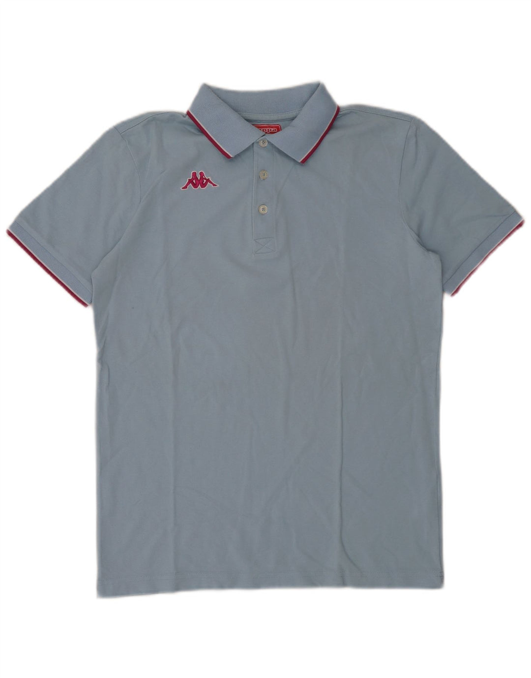 Kappa Herren-Poloshirt aus mittelblauer, gestreifter Baumwolle