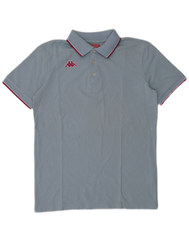 Kappa Herren-Poloshirt aus mittelblauer, gestreifter Baumwolle