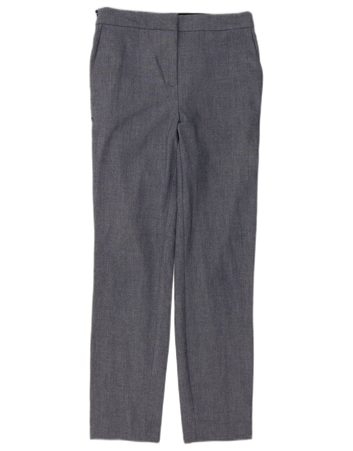 Zara Slim Chino-Hose für Damen, Größe S, W26, L27, grau gestreift, Polyester