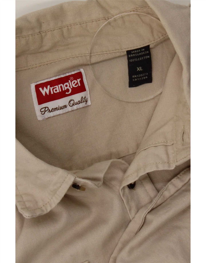 Wrangler Herrenhemd XL Beige Baumwolle