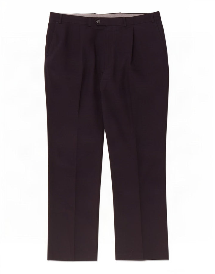 Marks & Spencer Herren-Anzughose mit Pegged-Anzug, W40 L33, marineblaues Polyester