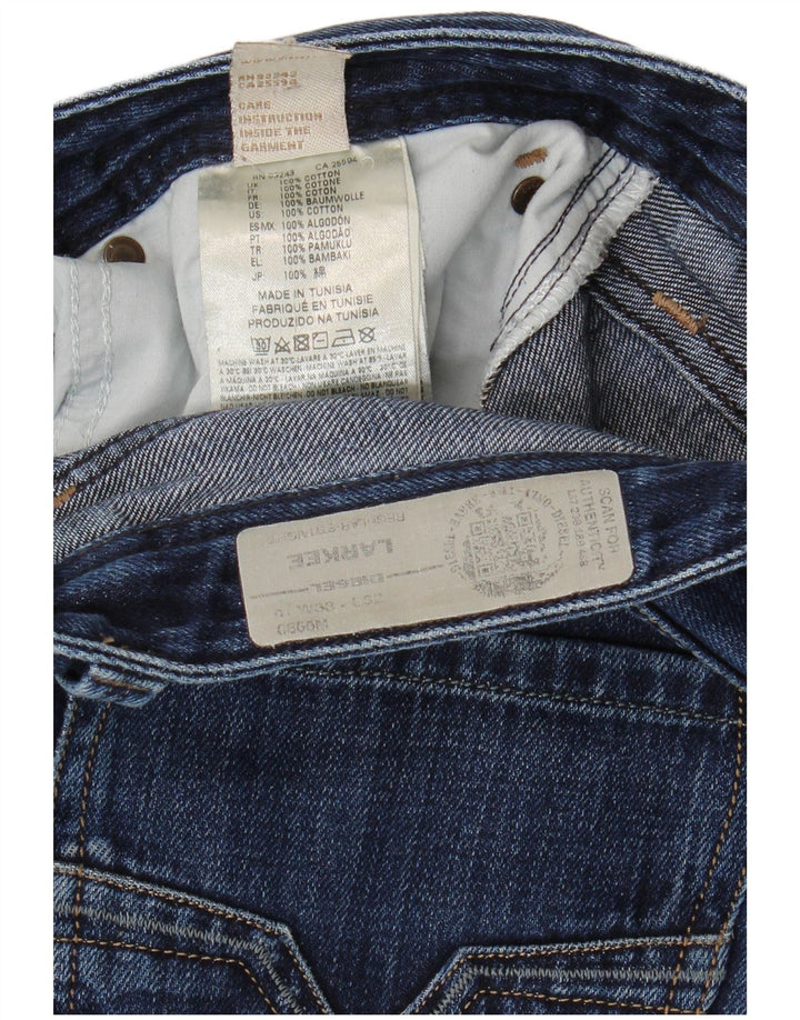 DIESEL Herren Larkee Regular Straight Jeans W33 L32 Marineblaue Baumwolle