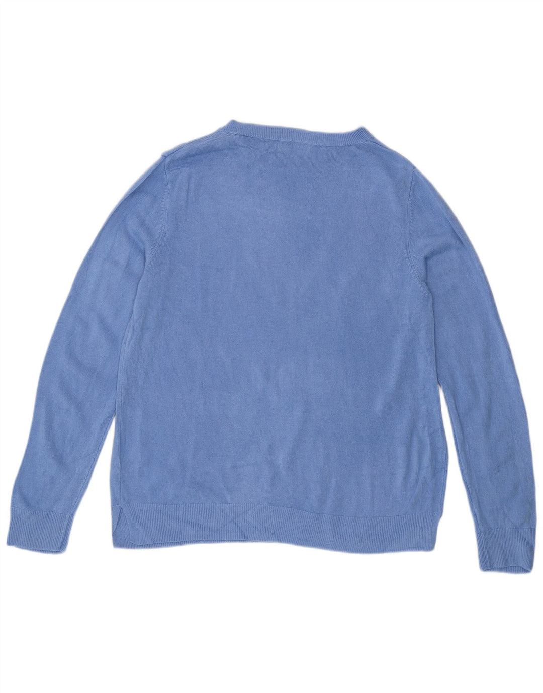 MARKS & SPENCER Damen-Pullover mit U-Boot-Ausschnitt, UK 16, Größe L, blau, Acryl