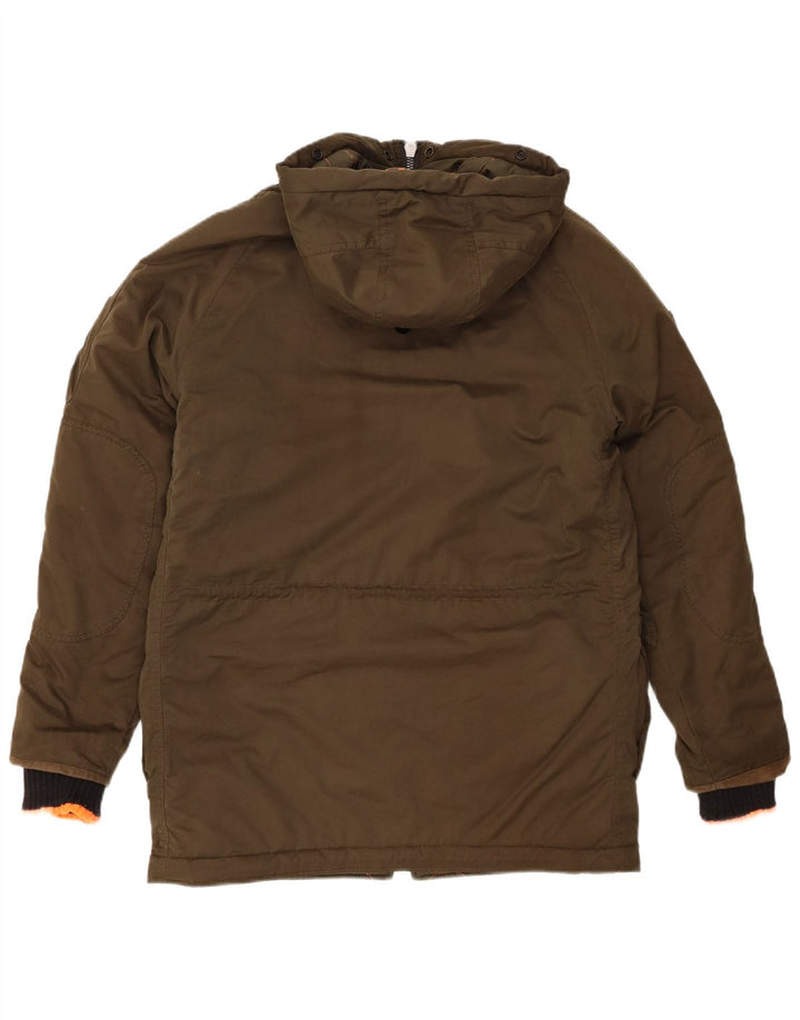 SUPERDRY Herren-Parka mit Kapuze, UK 38, mittleres Khaki, Polyester