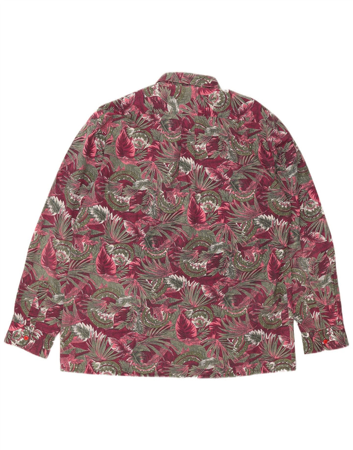 Vintage Herrenhemd groß rosa geblümt