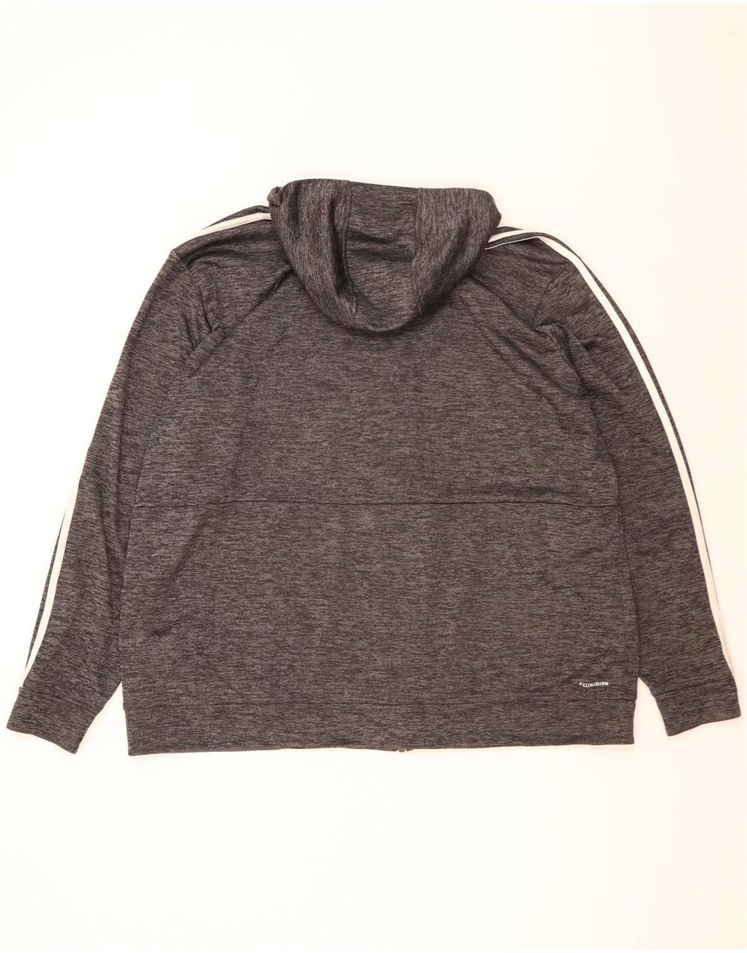 ADIDAS Herren Climalite Zip Hoodie Pullover 2XL Grau geflecktes Polyester