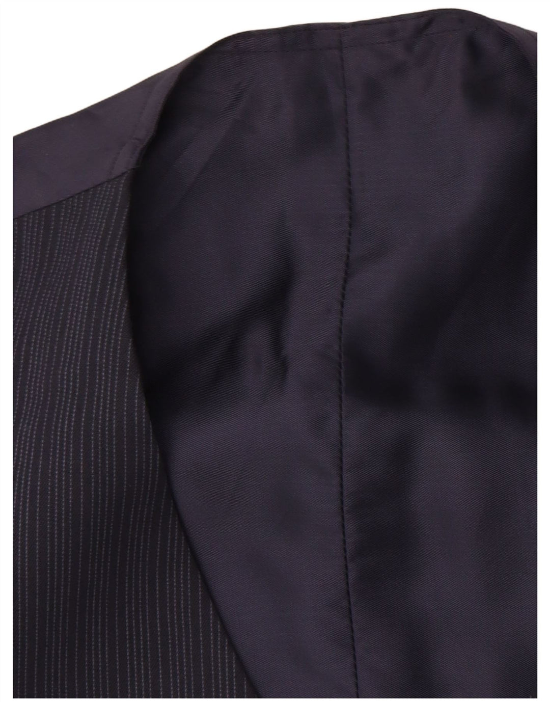 Vintage Herrenweste, klein, marineblau, Nadelstreifen