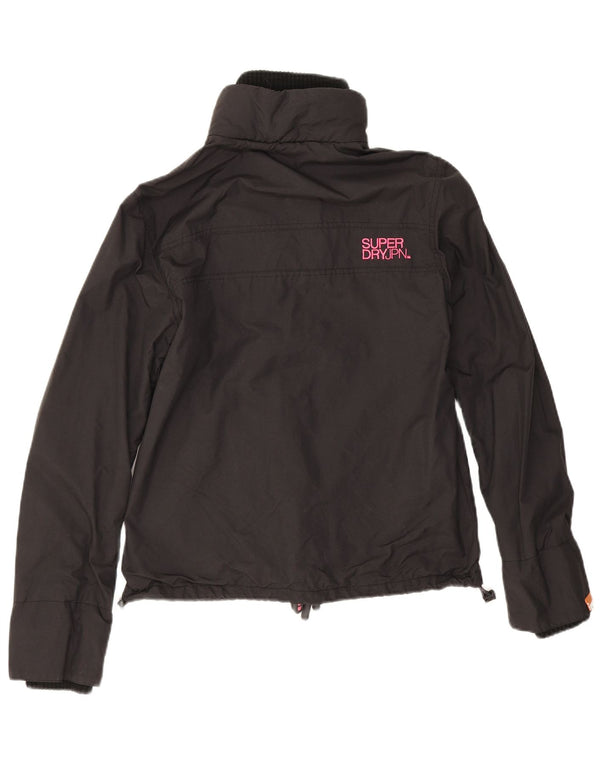 Superdry Damen Bomberjacke UK 16 Large Schwarz Nylon