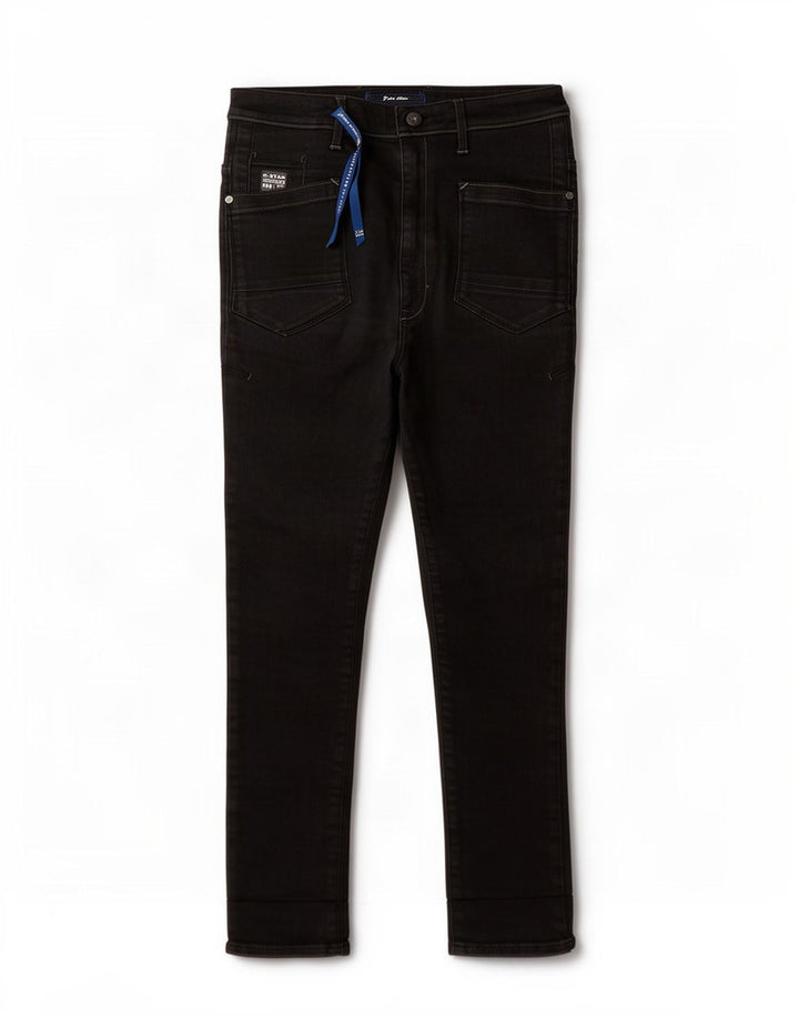 G-Star Damen Slim Jeans W27 L25 Schwarze Baumwolle