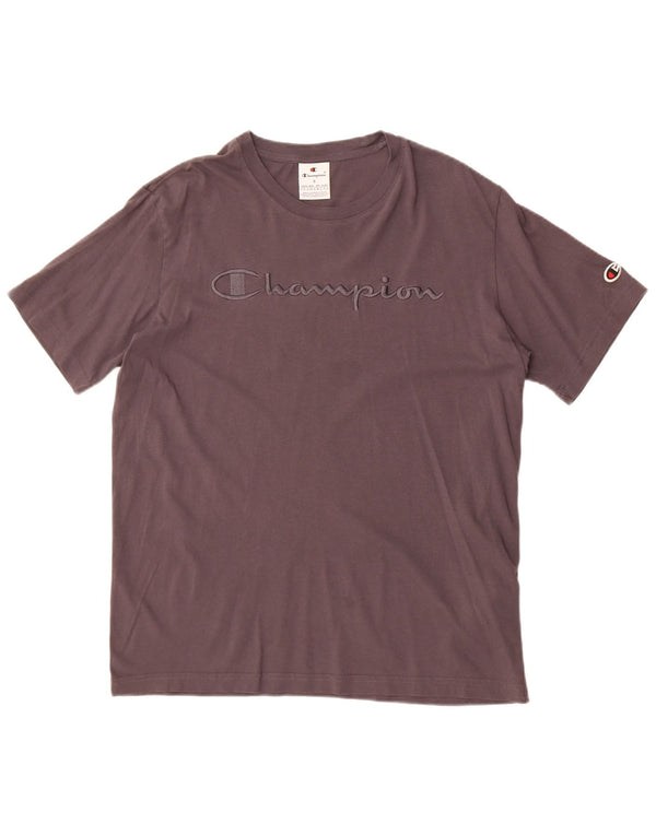 Champion Herren-T-Shirt mit Grafik, Größe S, Grau, Baumwolle