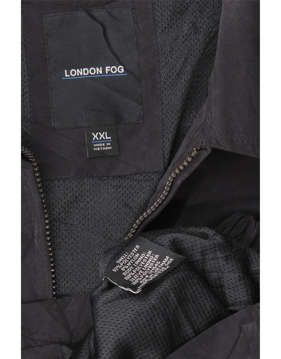 LONDON FOG Herren Bomberjacke UK 44 2XL Marineblau Polyester
