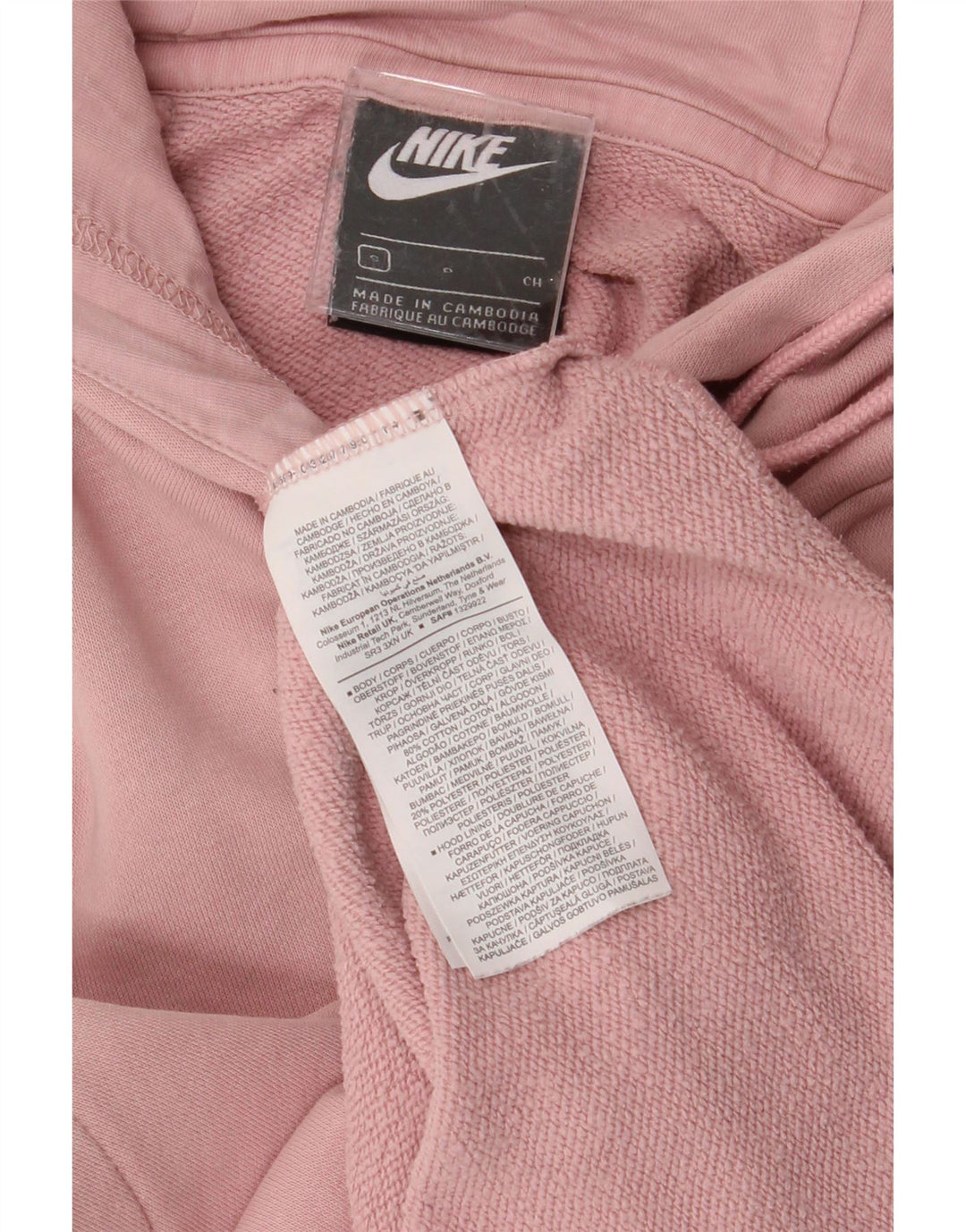 NIKE Damen-Pullover mit übergroßem Kapuzenpullover, Gr. 10, Größe S, rosa, Baumwolle