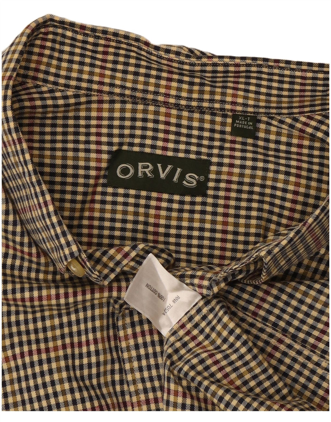 Orvis Herren-Hemd, groß, XL, mehrfarbig, Gingham-Baumwolle