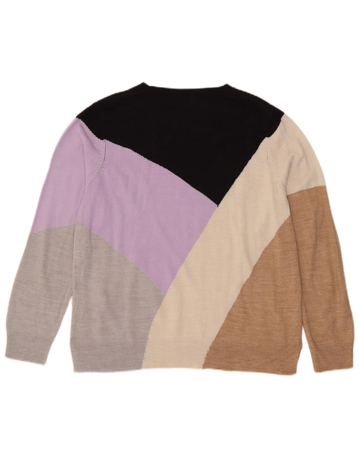 Marks & Spencer Damen-Pullover mit U-Boot-Ausschnitt, Gr. 42, Größe L, mehrfarbig