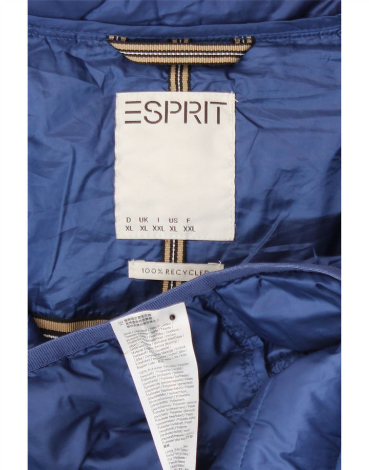 Esprit Damen-Jacke mit Kapuze, gepolstert, UK 18, XL, Blau, Polyester