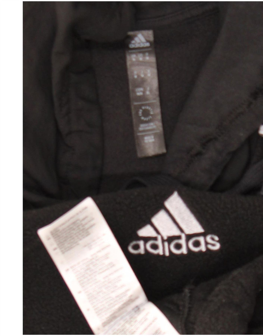 Adidas Herren Kapuzenpullover Medium Schwarz gestreift Polyester Sport
