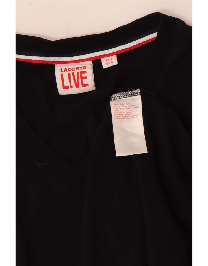 Lacoste Herren T-Shirt Top Größe 3 Small Schwarz Baumwolle