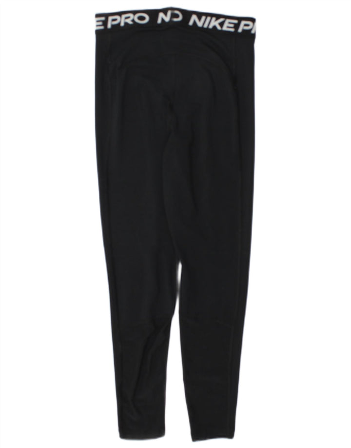 Nike Damen Dri Fit Graphic Leggings UK 10 Small Schwarz Polyester