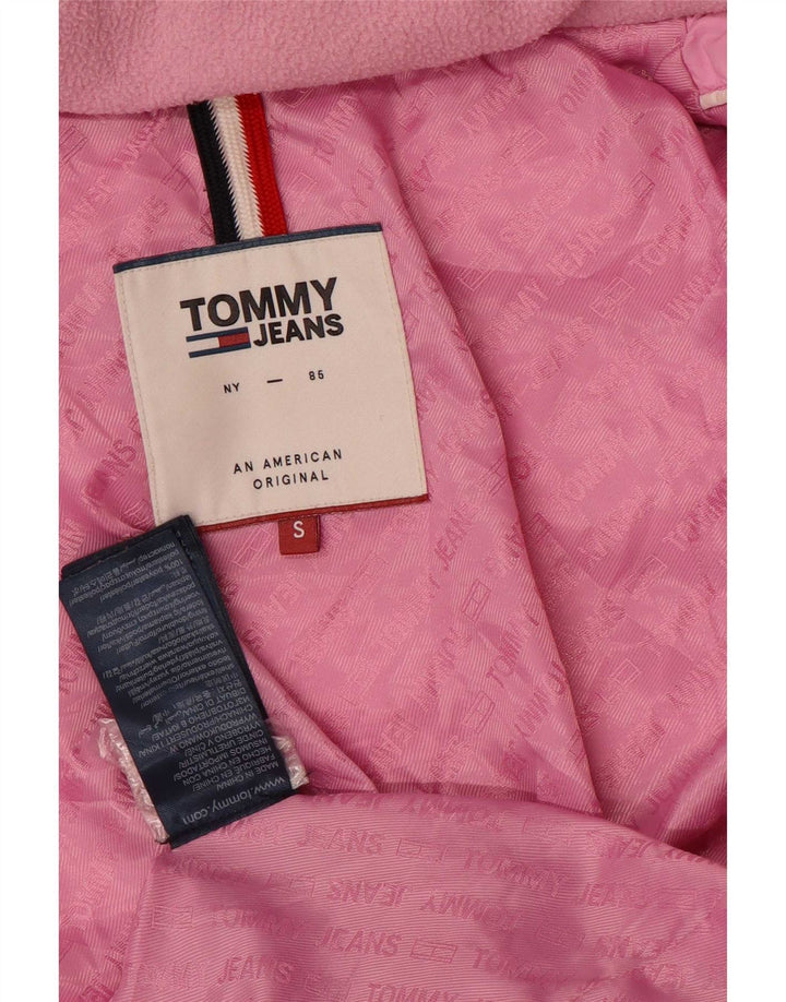 Tommy Hilfiger Damen-Jacke mit Kapuze, gepolstert, UK 10, Größe S, rosa, Polyester