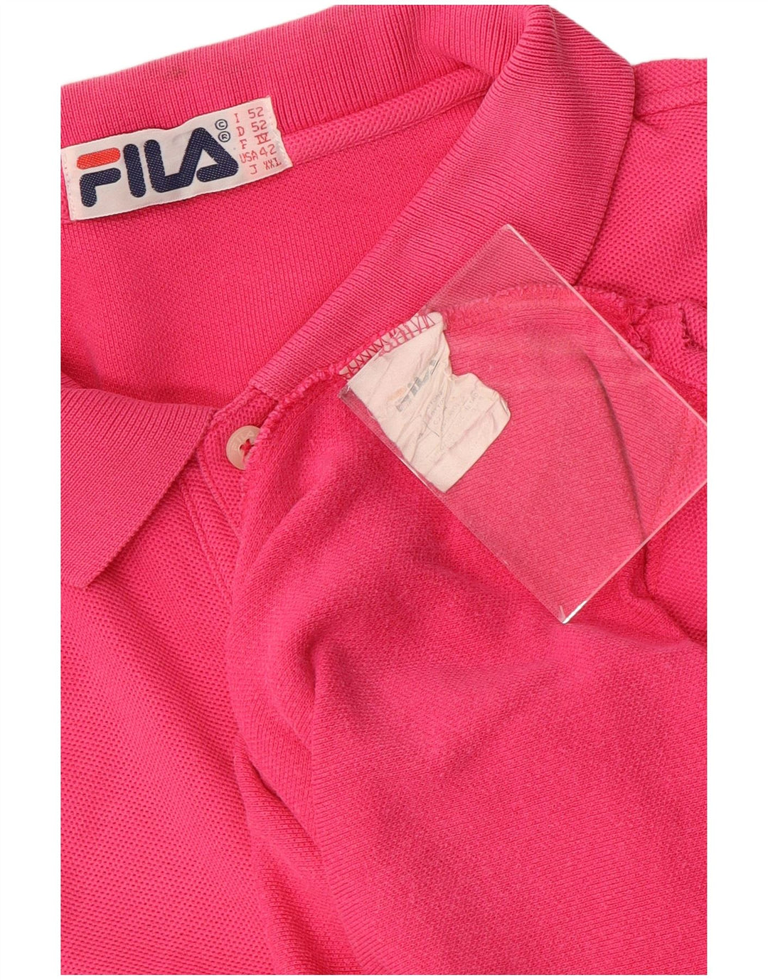 Fila Herren Poloshirt IT 52 Large Rosa Baumwolle
