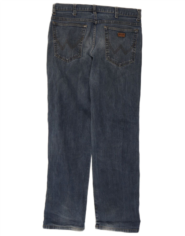 Wrangler Herren Texas Stretch Straight Jeans W34 L30 Blaue Baumwolle