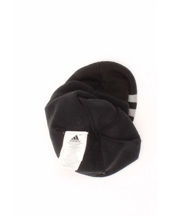 Adidas Jungen Mütze One Size Schwarz Gestreift Polyester