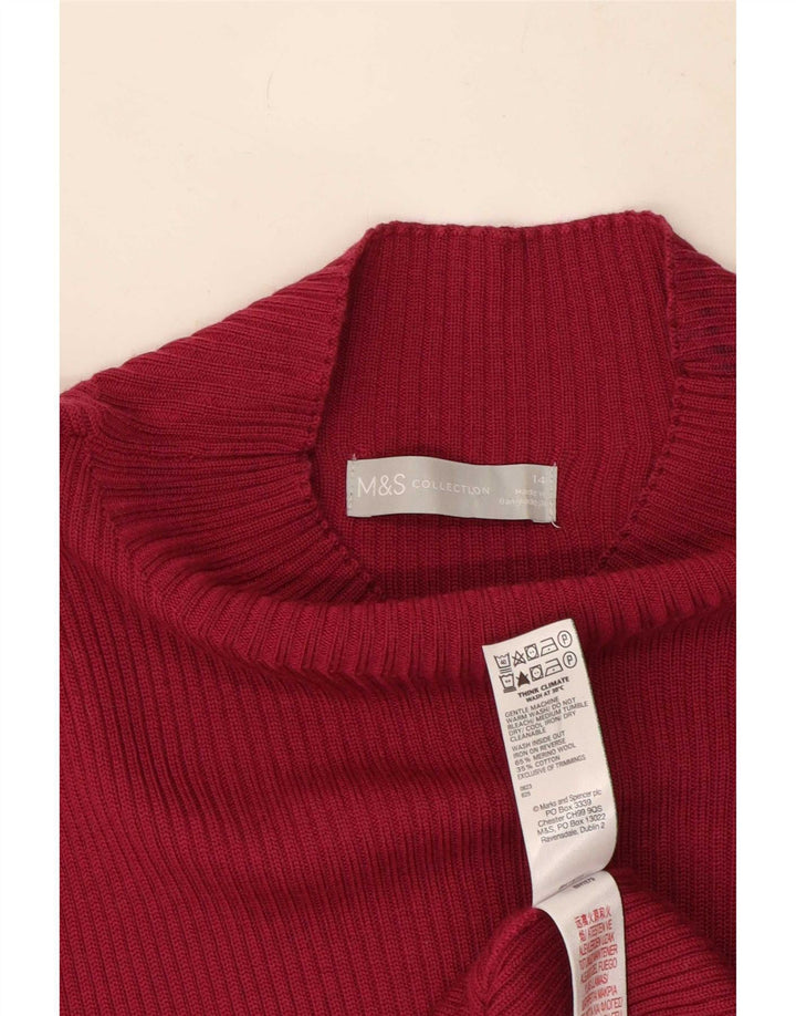Marks & Spencer Rollkragenpullover für Damen, Gr. 14, Mittelrosa