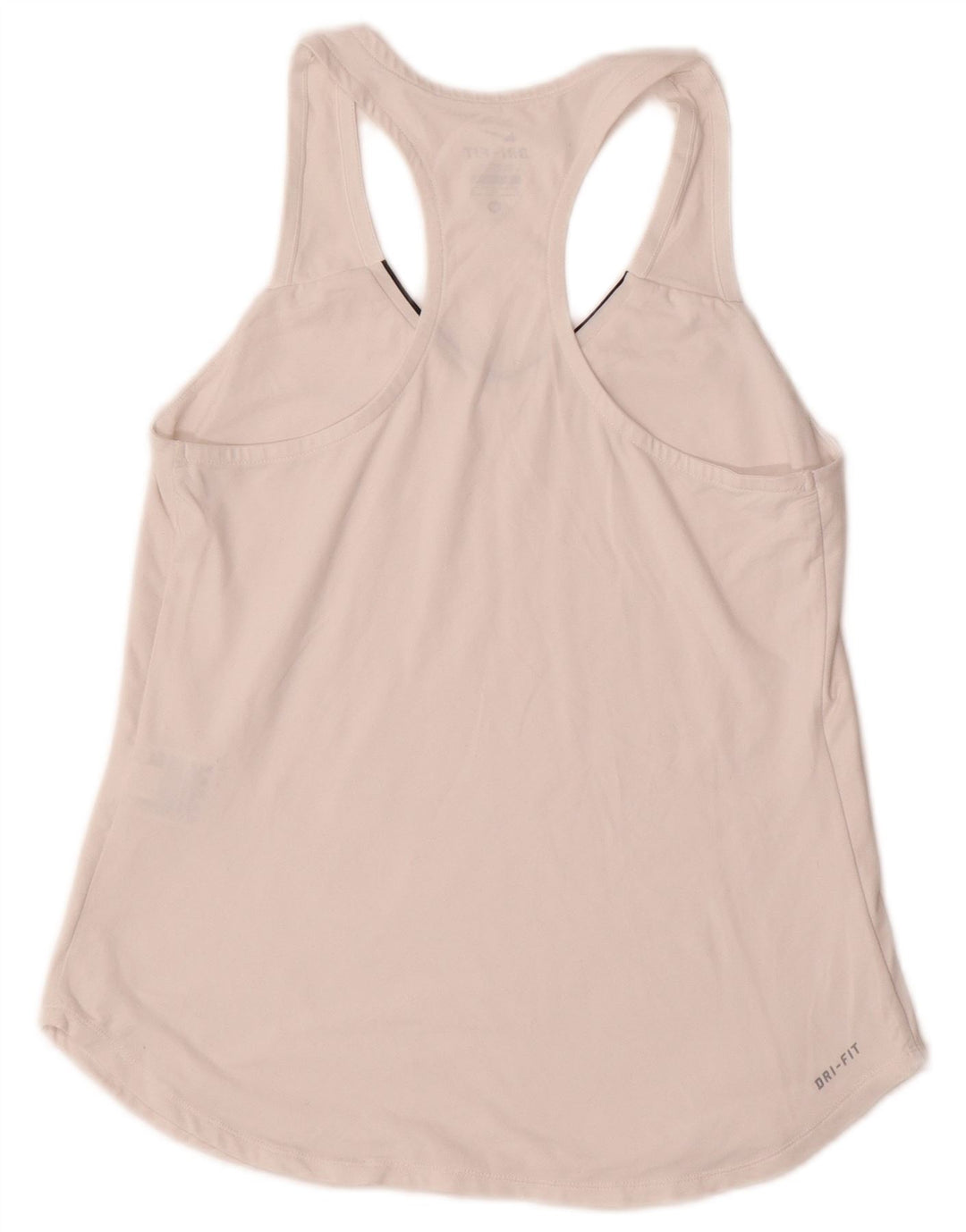 NIKE Damen Dri Fit Weste Top UK 12 Mittelweißes Polyester