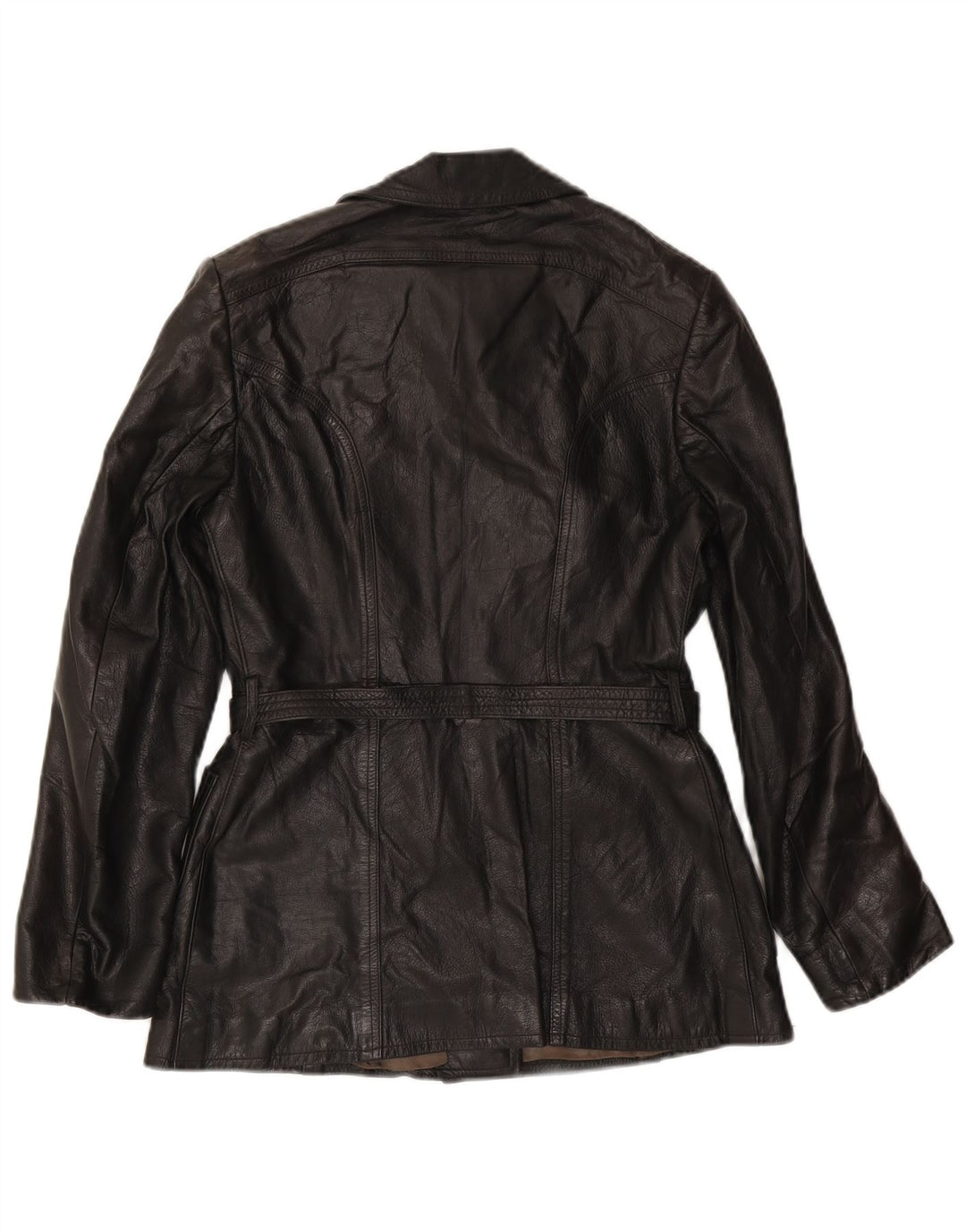 Vintage Damen Lederjacke UK 10 Small Schwarz