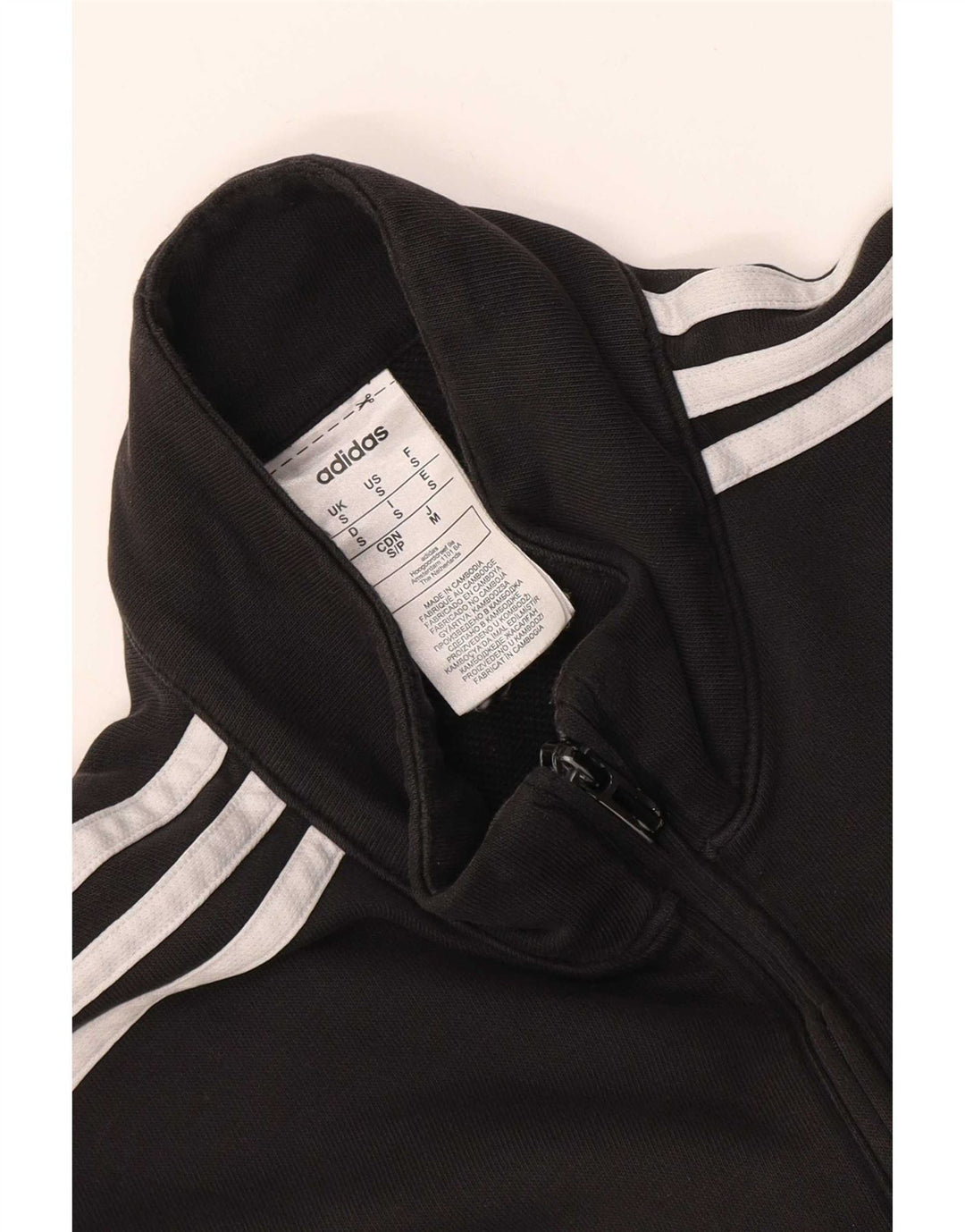 Adidas Herren-Trainingsanzug-Oberteil, Jacke, Größe S, Schwarz, Baumwolle