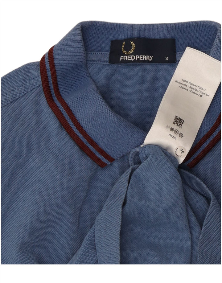 Fred Perry Herren-Poloshirt, kleine blaue Baumwolle