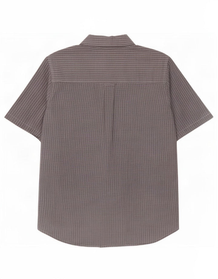Chaps Herren-Hemd, pflegeleicht, kurzärmelig, Größe L, Grau, Baumwolle