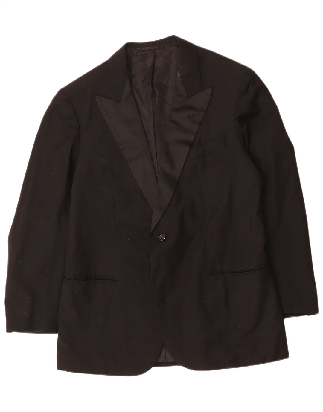 Vintage Herren 1 Knopf Blazer Jacke UK 38 Medium Schwarz