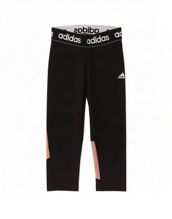 Adidas Damen Capri-Leggings mit Grafik, UK 8/10, Größe S, Schwarz, Farbblock
