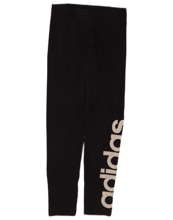 Adidas Damen Graphic Leggings UK 4 XS Schwarz Baumwolle