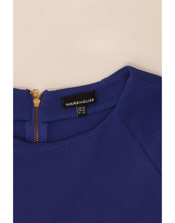 WAREHOUSE Womens Shift Dress UK 16 Large  Blue Polyester Vintage Warehouse and Second-Hand Warehouse from Messina Hembry 