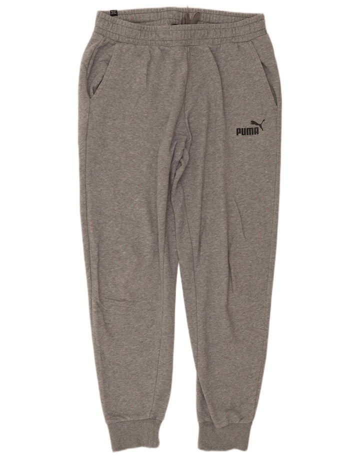 PUMA Herren-Trainingshose, Jogginghose, Größe L, Grau, Baumwolle