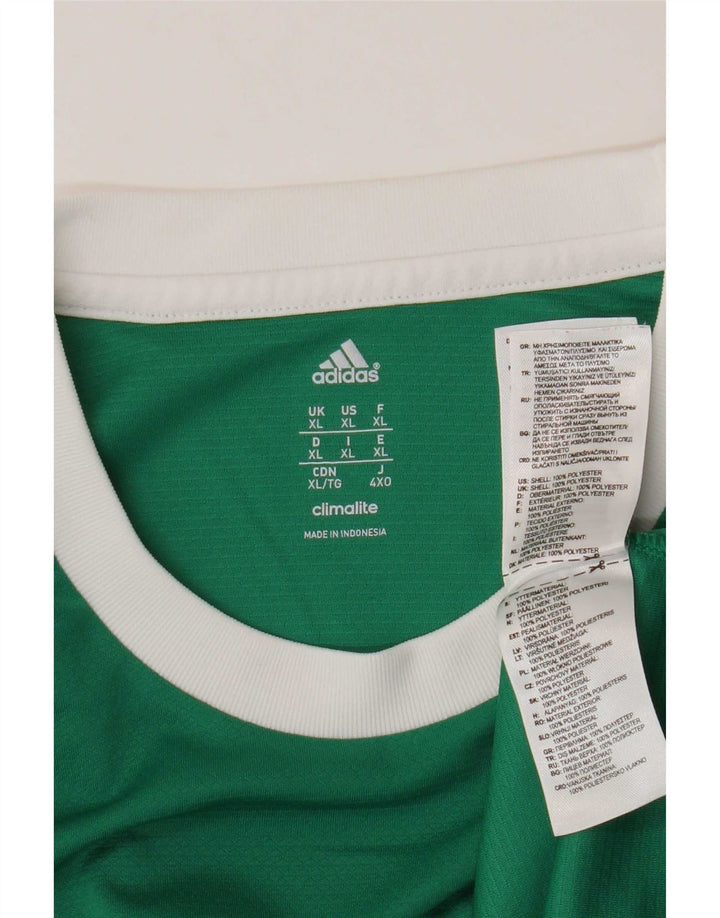 Adidas Herren Climalite T-Shirt Top XL Grün Polyester