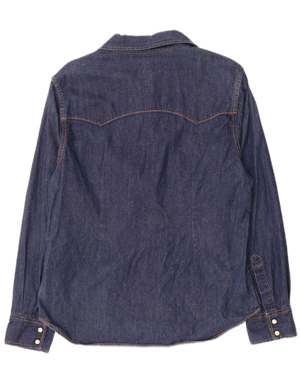 Lee Damen Langarm-Jeanshemd mit normaler Passform, UK 18, XL, Marineblau, Baumwolle