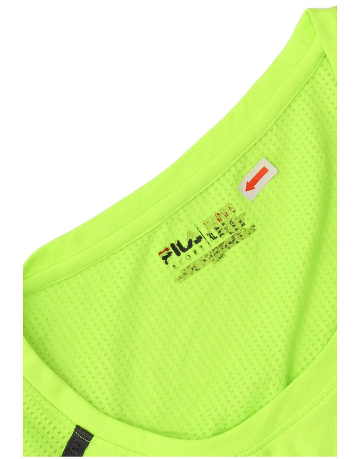 Fila Damen T-Shirt Top UK 16 Large Grün