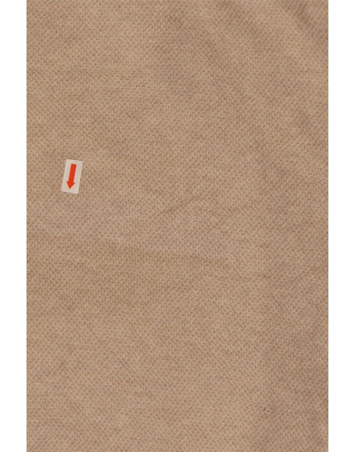Massimo Dutti Herren-Pullover mit Reißverschluss am Hals, mittelbeige Baumwolle