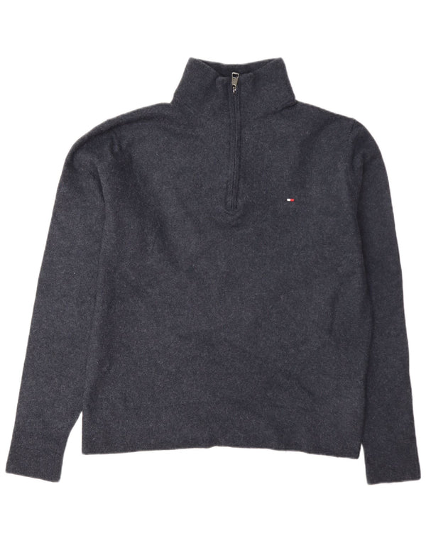 Tommy Hilfiger Herren-Pullover mit Reißverschluss, 2XL, marineblaue Wolle