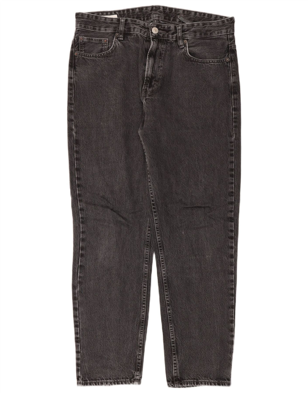 Zara Damen-Jeans mit hoher Taille, EU 42, Größe L, W32, L30, Grau