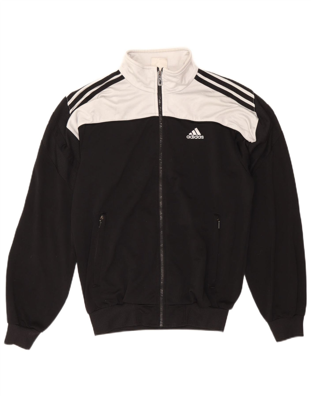 Adidas Herren-Trainingsanzug-Oberteil, Jacke, Größe S, Schwarz, Colourblock-Polyester