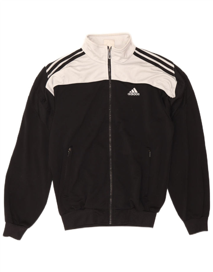 Adidas Herren-Trainingsanzug-Oberteil, Jacke, Größe S, Schwarz, Colourblock-Polyester
