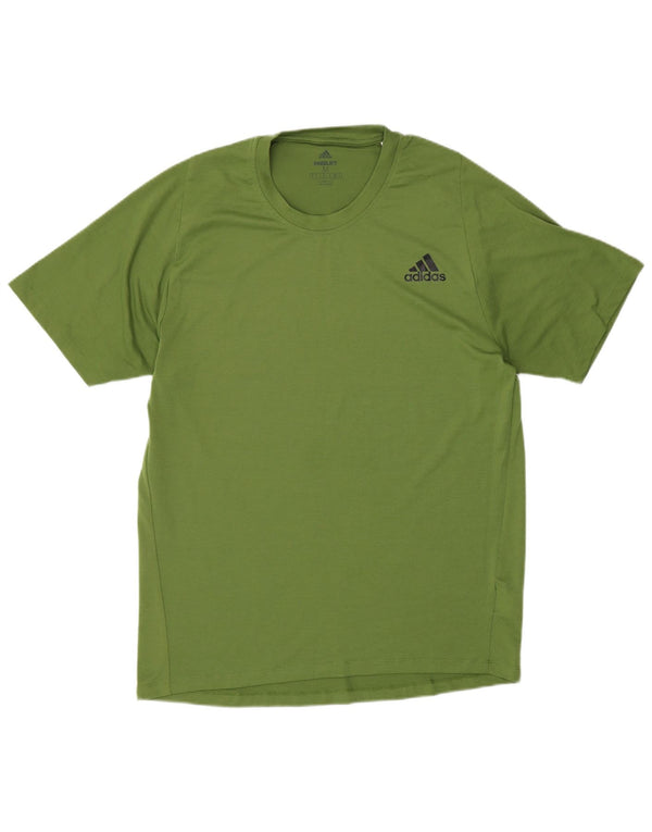 Adidas Herren Climalite T-Shirt Top Mittelgrünes Polyester