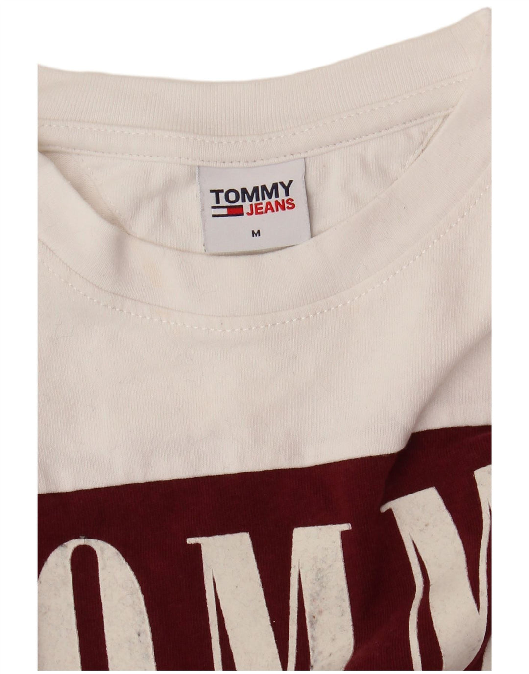 TOMMY HILFIGER Herren Grafik-T-Shirt-Oberteil Mittelweiß Farbblock