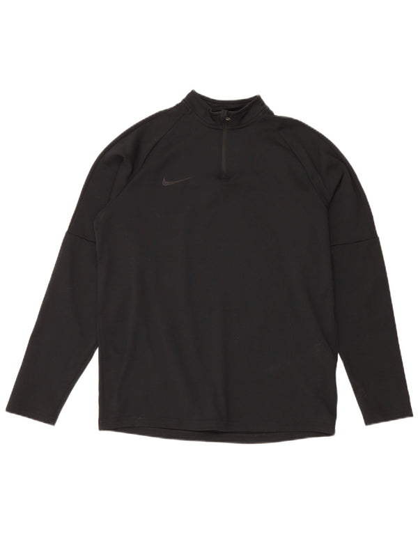 Nike Jungen Dri Fit Pullover-Trainingsanzugoberteil mit Reißverschluss, 13–14 Jahre, XL, Schwarz