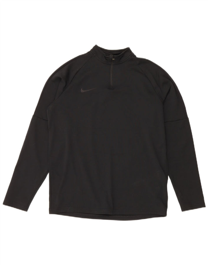 Nike Jungen Dri Fit Pullover-Trainingsanzugoberteil mit Reißverschluss, 13–14 Jahre, XL, Schwarz